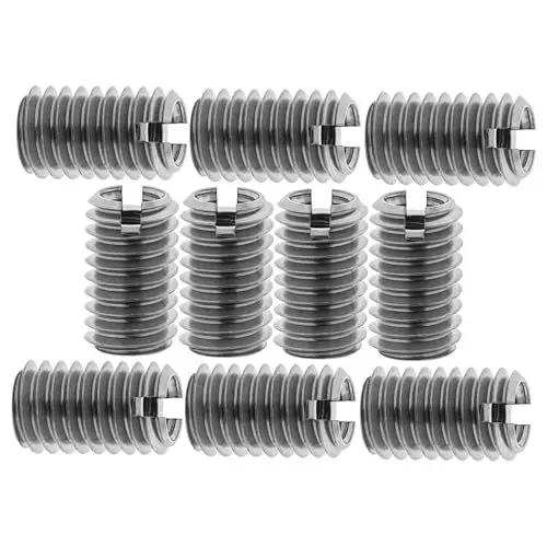 Produktbild: Homoyoyo 10 Stück Gewindereparatureinsätze Lampenreparaturset Reperatur-Teile Überwurfmutter mit Innengewinde Lampenteile Hardware Lampenteile zur Reparatur Rostfreier Stahl Silber