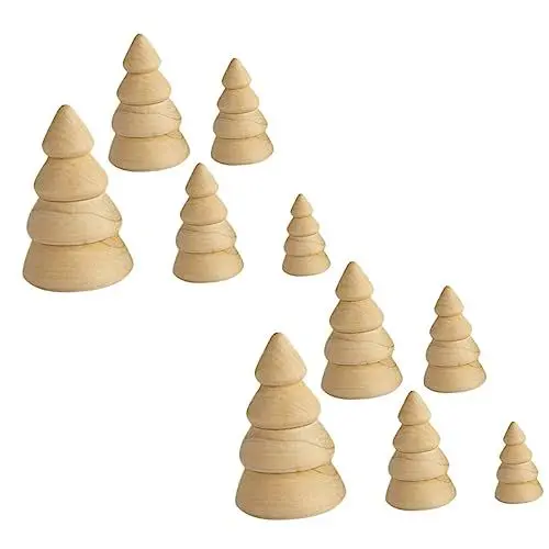 Produktbild: Homoyoyo 10 Stück Weihnachtsbaum Ornamente Zum Aufhängen Zum Dekorieren Von Grünpflanzen Flache Dekoration Weihnachtsschmuck Basteln Winterbaum Produkte DIY Weihnachten