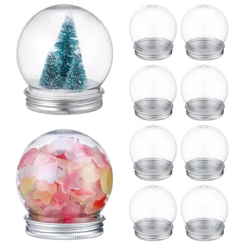 Produktbild: Homoyoyo Geschenkverpackung Schneekugel 150-teiliges Schneekugel-Set Klare Haustier-schneekugeln Requisite Haustierkuppel Weihnachten DIY-schneekugel Für Jungen Und Mädchen Mini-schneekugel Mit