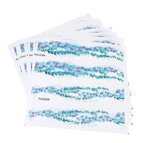 Produktbild: Homoyoyo 15 Blätter Pflanzen fuß linie grünes Dekor Blätterdekor kinderzimmer wandsticker wall stickers for kids room Hintergrund Tapetenrand Badezimmertapete schmücken PVC