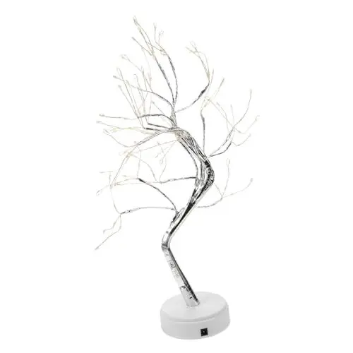 Produktbild: Homoyoyo 1Stk Baum Lichter Desktop-Bosai-Baum Desktop-Baum Nachtlicht tischlampe Baumblatt-Designlampe nachtlampe Schreibtisch Sternenlichter Bonsai Blätter Weihnachtsschneemann Kupferkabel