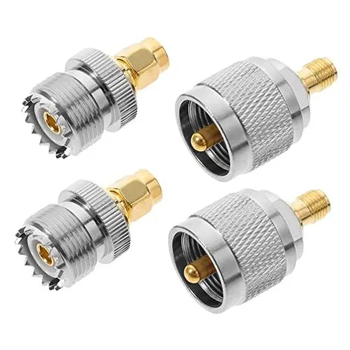 Produktbild: Homoyoyo SMA-Adapter-kit – 4-teiliger Koaxialadapter Uhf-anschlussadapter Amateurfunk-zubehör SMA- Auf Elektronik-koax-Adapter
