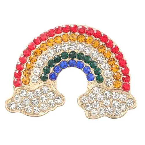 Produktbild: Homoyoyo 1 Stück Regenbogen Brosche Broschen Für Frauen Anstecknadel Stil Emaille Accessoires Gold Elegante Bezaubernde Brosche Regenbogen Anstecker Kleidungsabzeichen