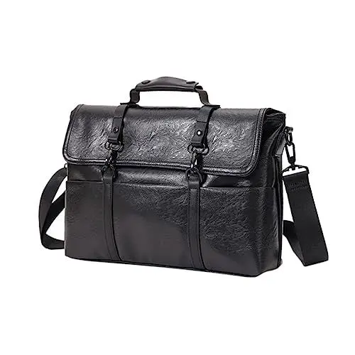 Produktbild: Homoyoyo Pu Leder Aktentasche Für Umhängetasche Tragbares Portfolio Business Handtasche Mehrzwecktasche