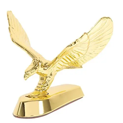 Produktbild: Homoyoyo 1stück Hood Badge Universelles -emblem Aus Adler-design Einfache Montage Stilvolle Frontdekoration Für Motorräder Goldfarbe