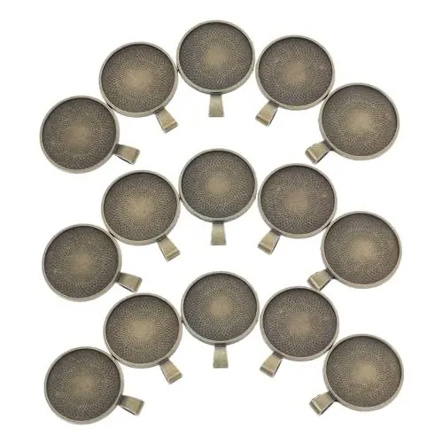 Produktbild: Homoyoyo 20stücke Anhängerrohlinge Für Lünetten Diy-schmuckherstellungsset Runde Anhänger-basistabletts Anhängerschalen Für Harz Und Edelstein-charms Schmuckrohlinge