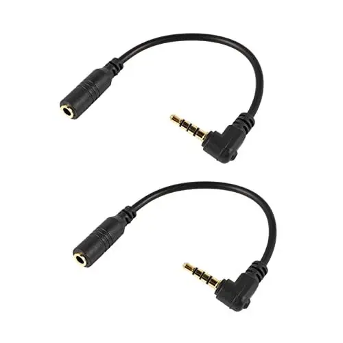 Produktbild: Homoyoyo 2St Mikrofonadapterkabel mikrofon Adapter Audio-Adapterkabel Überwachungskamerablocker Kopfhöreradapter Stereokabel TRS-zu-TRS-Kabel TRS zu trrs konverter gewidmet