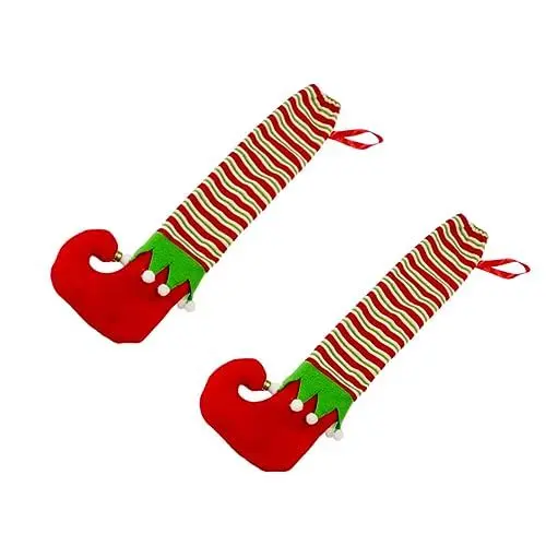 Produktbild: Homoyoyo 2St Weihnachtstischbeinsocken Stuhlschutz für Elfenbeine stuhlfuß überzieher Stuhlfußschützer Stuhlbeinbezüge aus Stoff Karikatur Geschenktasche Beinsätze Stiefel