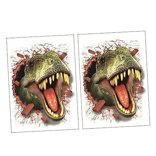 Produktbild: Homoyoyo 2St kinderzimmer wandsticker wall stickers for kids room Wandtattoo für Schlafzimmer Tierdekor cartoon 3d wandbild kunst aufkleber Wandtattoos Hintergrund Haushalt schmücken