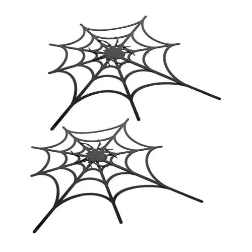 Produktbild: Homoyoyo 2blatt Titel Kreativer Halloween Wandaufkleber Spinnen Und Netzmuster Abnehmbarer PVC Sticker Für Büro Und Zuhause Für Gruselige Dekoration