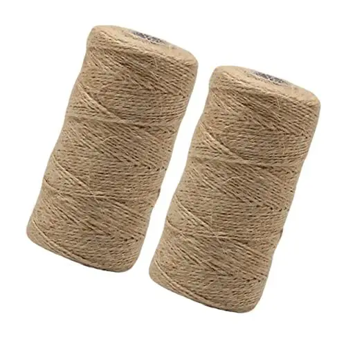Produktbild: Homoyoyo 2 Rollen Juteseil Strängig DIY Bastelschnur für Hochzeiten Gartenprojekte und Geschenkverpackungen für Bastelarbeiten und Weihnachtsdekoration