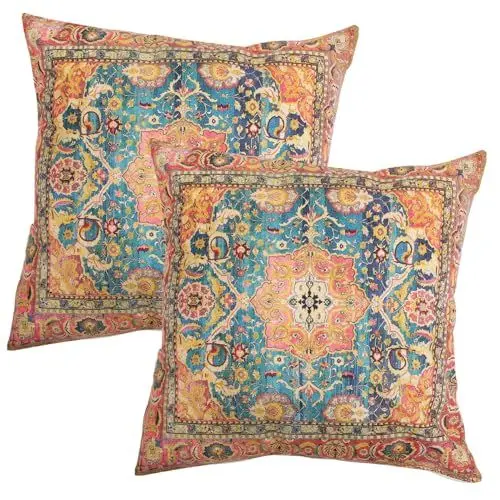 Produktbild: Homoyoyo 2st Kissenbezug Quadratische Kissenbezüge Kissenbezüge Boho-wurfkissenbezüge Kissenbezüge Werfen Kissenbezüge Für Sofas Außendekoration Pfirsichhaut Matratzenbezug Draussen