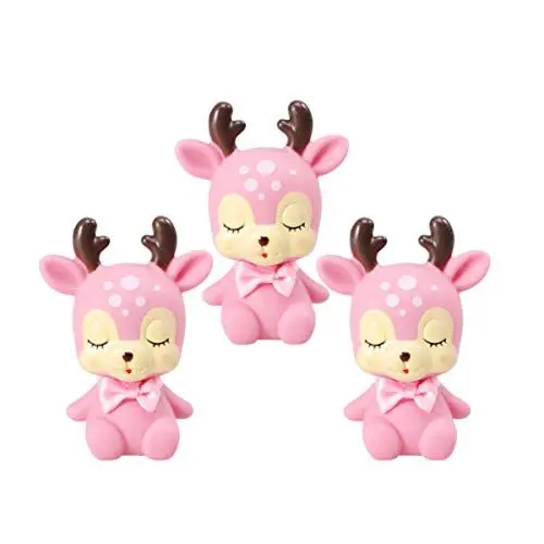 Produktbild: Homoyoyo 3st Mini-hirschfigur Weihnachtsminiaturen Figuren Fallen Sammlerfiguren Weihnachten Kamin Dekor Wildtiere Spielzeug Reh Tierfiguren Fee Gartenzubehör Feenstatue Kuchen Sika Rotwild