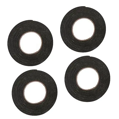 Produktbild: Homoyoyo Dichtungsstreifen Schaumstoff-klebeband Rollen 4 Stück Schwarzer Klebestreifen Schallschutz Kollision Für Türen