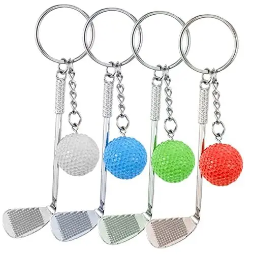 Produktbild: Homoyoyo 4 Stück Golfschlüsselkette Golf-schlüsselanhänger Schlüsselanhänger Für Rucksack Mini- Golfclub Schlüsselbund Süß Tasche Hanging Ornament Plastik