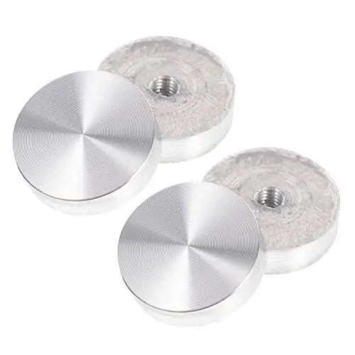Produktbild: Homoyoyo Teetisch-glasplattenadapter – 4 Runde Dicke Aluminiumscheiben Perfekt Für Büro Und Esszimmer