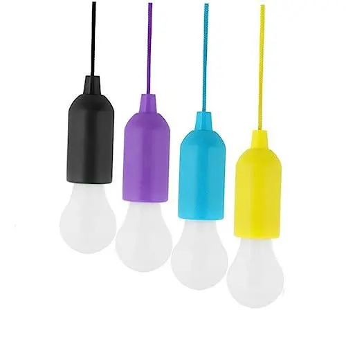 Produktbild: Homoyoyo 4 Stück Schnur Licht ziehen Zubehör für Baumhäuser Notlicht Campingzubehör Campinglaterne hängende LED-Lampe LED-Zugschnurlicht Zelt Die Glühbirne Taschenlampe Kordelzug Lagerfeuer
