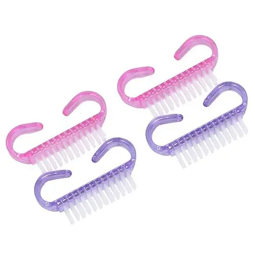 Produktbild: Homoyoyo 4stücke Nagelbürste Mit Griff Fingernagelbürste Nagelreiniger Für Hand Und Nägel Zufällige Farbe