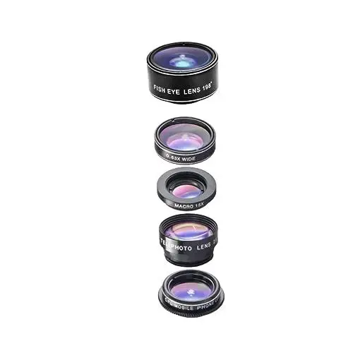 Produktbild: Homoyoyo 5 1 Superweitwinkelobjektiv Kameraobjektiv Farbstoff für Kleidung Makro-Objektiv Zoom-Teleobjektiv Mobiltelefone Telefonobjektiv intelligent Handy einstellen Linse Suite