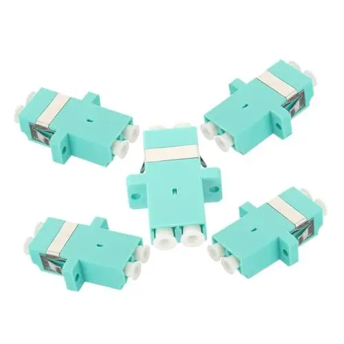 Produktbild: Homoyoyo Glasfaser-steckverbinder 5 Stück Buchse Auf Buchse Glasfaserkoppler Duplex-glasfaseradapter Om4-lichtkabelkoppler