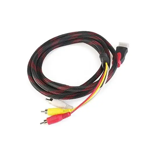 Produktbild: Homoyoyo Hdtv Konvertierungskabel 1080P Konvertierungskabel In 3 Kabel Pvc Kabel Mit Großer Stärke Audio Video Komponentenkabel Zu Kabel Konformes Kabel Mit Standards