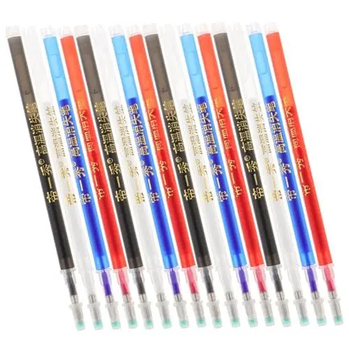 Produktbild: Homoyoyo Hochtemperatur Löschstifte 40 Stück Hitze Löschbare Markierungsstifte Für Stoffe Näh Und Quiltingbedarf Wasserlöslich Und Präzise Für Kleidung Und Leder Rot/blau/weiß