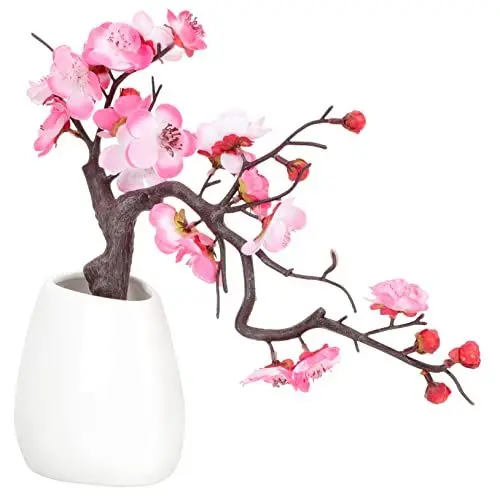 Produktbild: Homoyoyo Künstliche Bonsai Gefälschte Plum Blossom Topf Elegante Mittelpunkt für Büro