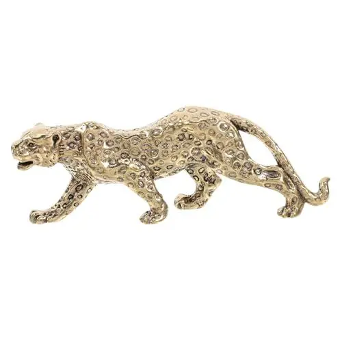 Produktbild: Homoyoyo Leopardenverzierung Aus Messing Briefbeschwerer Mit Tiermotiv Tierfiguren Zum Sammeln Indoor-Desktop- Leopardenskulptur Aus Kupfer Leopard-skulptur Büro Wen Wan Kleine Tiere