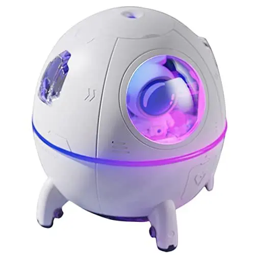 Produktbild: Homoyoyo Astronauten-Raumschiff-luftbefeuchter Mit Nachtlicht USB-betriebener Leiser Befeuchter Für Schlafzimmer Kinderzimmer Und Büro Für Frische Raumluft Und Entspannte Nächte