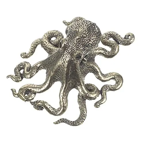 Produktbild: Homoyoyo Ornamente Sammlerstücke Von Tierskulpturen-sammlerstücke Oktopus Figur Oktopus- Form- Dekor Aquarium-dekor Desktop- Oktopus- Schmuck Statuenfiguren Krake Metall Messing Handyhalter