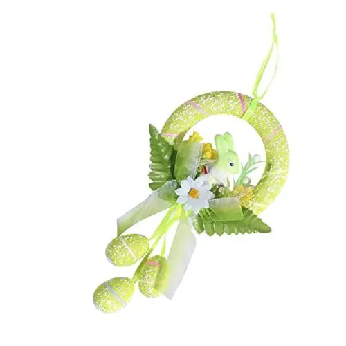 Produktbild: Homoyoyo Ostern Türkranz – Dekorativer Kranz Mit Ostereiern Und Hasenfigur Für Fröhliche Frühlingsdekoration - Ideal Als Türdeko Und Wanddeko Für Zuhause