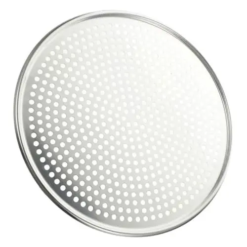 Produktbild: Homoyoyo Pizza-backform Rundes Pizzablech Mit Perforiertem Netz Aluminium Zum Einfachen Entfernen Des Öls