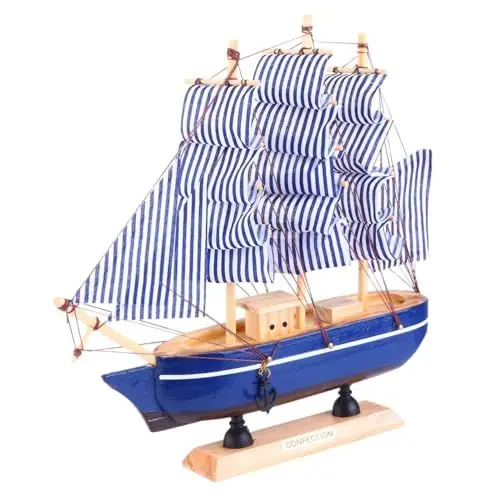 Produktbild: Homoyoyo Segelboot-Ornament Kreatives Holzschiff Boote Für Büro Auto Bar Heimdekoration