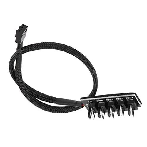 Produktbild: Homoyoyo 4 Lüfterkabel-verlängerungskabel Für Cpu-lüfter Splitterkabel Für 4-poliges Motherboard Daisy Chain Netzanschlusskabel
