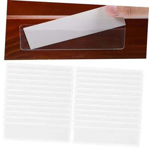 Produktbild: Homoyoyo Teiliges Selbstklebendes Etikettenhalter mit Beschreibbaren Papieretiketten Transparente Aufkleber Organizer für Büro Regalbeschriftung Vielseitige Lagerung und Beschriftung