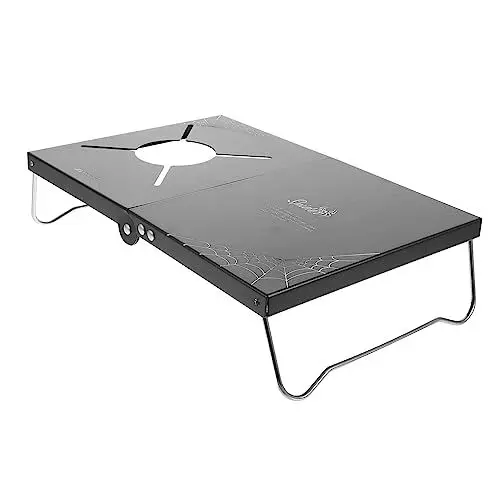 Produktbild: Homoyoyo Tragbarer Campingtisch Lagerfeuer-grillrost Klappbarer Wandertisch Tragbarer Campinggrill Klappbarer Grilltisch Tisch Hochklappen Campingbedarf Aluminiumlegierung Reisen Lagerung