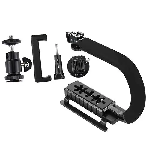 Produktbild: Homoyoyo U-förmiges tragbares DV-C-Frame-Set Stabilisator für Handkameras Handyhalter für die Kamera Telefongriff Handyständer Kameraausrüstung Handgriff PTZ-Kamera handhaben