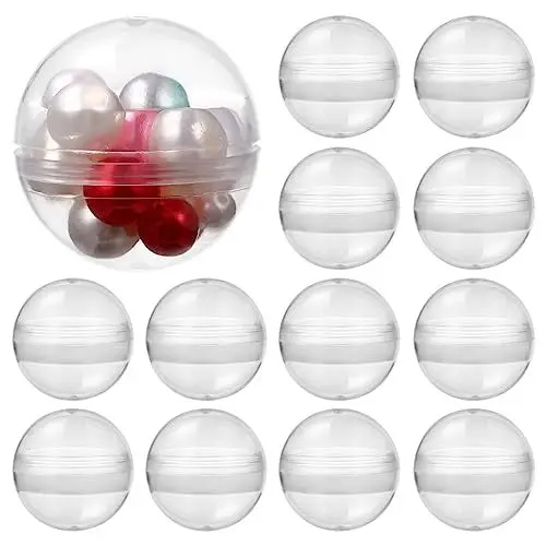 Produktbild: Homoyoyo Weihnachtsornamente Aus Durchsichtigem Kunststoff Zum Befüllen Befüllbare Kunststoffkugel Für Saisonales Basteln Befüllbare Transparente Kugelverzierung Für Hochzeitsfeiern (50