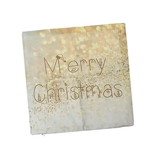 Produktbild: Homoyoyo Weihnachtlicher Kissenbezug Dekokissen Aus Leinen Festliches Dekokissen 45 X 45 cm Für Schlafsofa