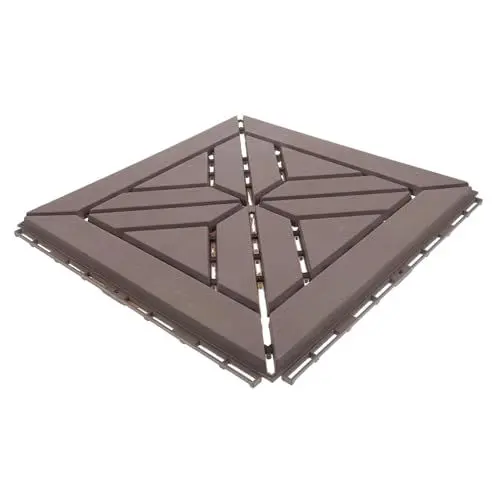Produktbild: Homoyoyo Zusammengebauter Holz-Kunststoff-Boden Gartenboden ineinandergreifender Kunststoffboden Bodenfliesen floor tiles Terrassenplatten aus Kunststoff Balkonfliesen aus Kunststoff Deck