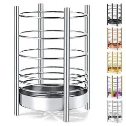 Produktbild: HOMQUEN Küchenutensilienhalter für Küchentheke, Edelstahl-Utensiliengefäße, Utensilien-Aufbewahrungs-Caddy-Organizer, Kochutensilien-Halter, Küchengeräte, Einfache Reinigung (Silber/7,4''x5,2'')