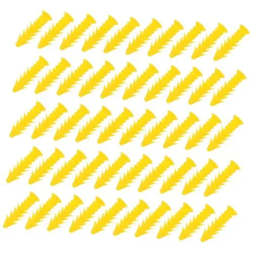 Produktbild: HOMSFOU 100St Kleiner gelber Wandstecker Trockenbaudübel spreizende Wandanker Wandankerbolzen Trockenmaueranker schrauben schwere Trockenbauanker Wandanker Trockenbau Plastik Yellow