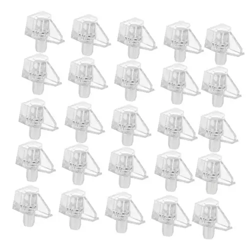 Produktbild: HOMSFOU 100St Schrank Clips Stifte für Regalstützen durchsichtige Regalstützstifte regaleinsatz für schrank Schrankregalstützen Regalklammern für Holzregale Schrank Stift Eisen