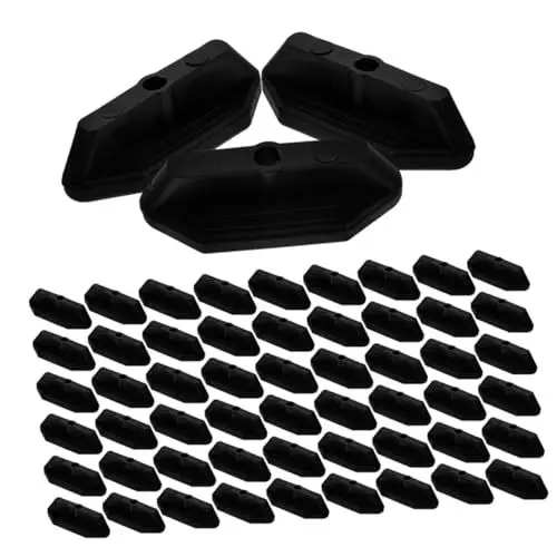 Produktbild: HOMSFOU 100 Stück Bodenklemme Verbund Terrassendielen Deck Befestigungssystem Deck Werkzeug Clips Für Terrassendielen Kunststoff Deck Clips Enge Spalt Deck Befestigungselemente