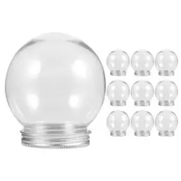 Produktbild: HOMSFOU 10-Teiliges Mini-Schneekugel-Set Leere Schneekugeln Schneekugeln Für Erwachsene Einzigartige Leere DIY- Mini-Schneekugeln Für DIY-Schneekugeln Aus Kunststoff