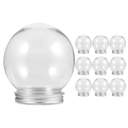 Produktbild: HOMSFOU 10-Teiliges Mini-Schneekugel-Set Leere Schneekugeln Schneekugeln Für Erwachsene Einzigartige Leere DIY- Mini-Schneekugeln Für DIY-Schneekugeln Aus Kunststoff