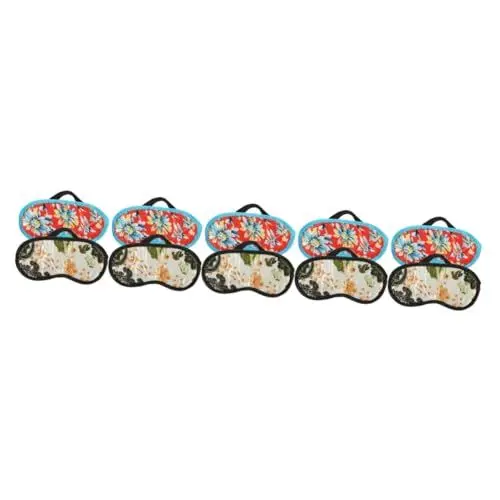 Produktbild: HOMSFOU 10 Stk Brille sleep aid einschlafhilfen Schlafmasken-Set augenklappen under eye patches Entspannungsmaske eyepatches schlafen Augenbinde Augenmaske Gesichtsmaske Fräulein Satintuch