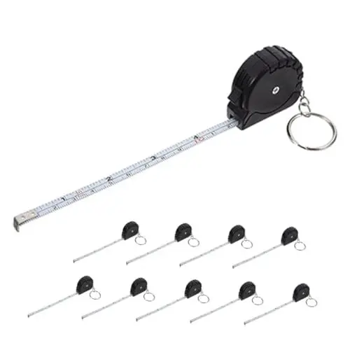Produktbild: HOMSFOU 10 Stück Automatisches Einziehbares Maßband Mini Geldbörse Schlüsselanhänger Schlüsselanhänger Schlüsselanhänger Kleines Maßband Kleines Maßband Einziehbares Maßband
