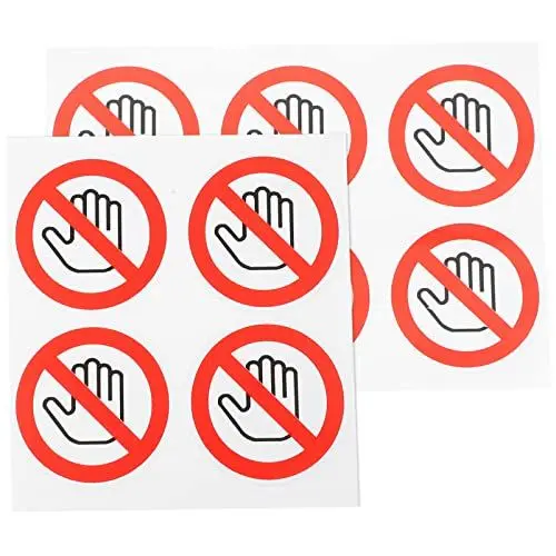 Produktbild: HOMSFOU 10st Stoppschild-aufkleber Berühren Sie Keine Aufkleber Runde Aufkleber Sicherheitsaufkleber Nicht Berühren Sitz Aufzug Baby Selbstklebendes Vinyl Klebstoff