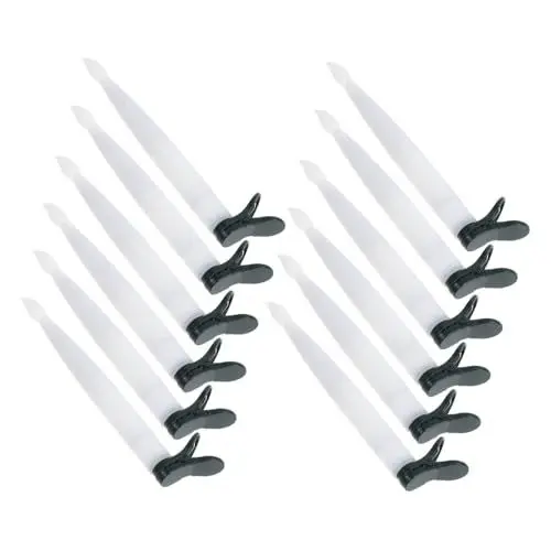Produktbild: HOMSFOU 12 Sätze Weihnachtsdekoration Flammenlose Fensterkerzen flammenlose kerzen teelichter weihnachtsbaumbeleuchtung weihnachtsbaumhalter geführte Schwimmkerzen LED-Kerzen Nylon Weiß